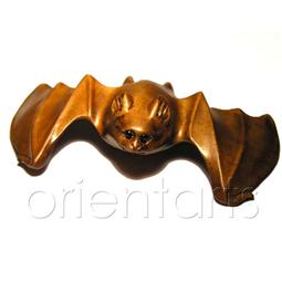 Boxwood Netsuke Bat