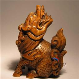 Boxwood Netsuke Dragon