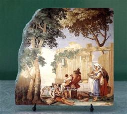 Family Meal by Giovanni Domenico Tiepolo Oil Painting Reproduction on Marble Slab