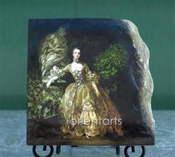 Madame de Pompadour by Francois Boucher Oil Painting Reproduction on Marble Slab