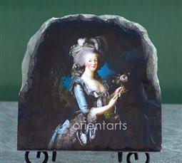 Marie Antoinette with the Rose by Lebrun Oil Painting Reproduction on Slate