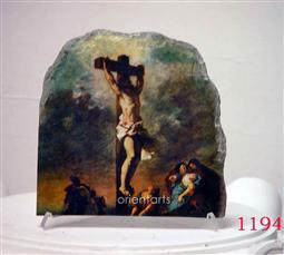 "Christ on the Cross" by Eugene Delacroix Oil Painting on Slate