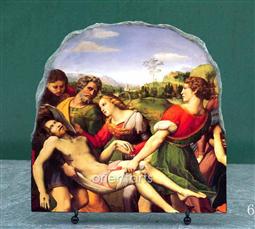 The Entombment of Christ by Raffaello Sanzio Oil Painting Reproduction on Marble Slab