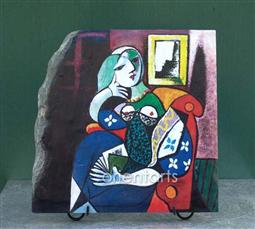 Women with Book by Picasso Pablo Ruiz Oil Painting Reproduction on Slate
