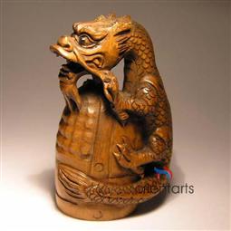 Wood Netsuke Dragon