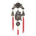 2 Dragons with Bagua Mirror Feng Shui Fortune Bells