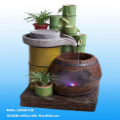 35 Inches Stone Mill with Bamboo Garden Water Fountain