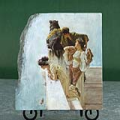 A Coign of Vantage by Lawrence Alma Tadema Oil Painting Reproduction on Marble Slab