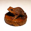 Boxwood Netsuke Frog