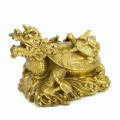 Brass Dragon Tortoise and Happy Family