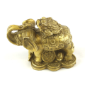Brass Money Frog on Elephant