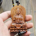 Buddha Rosewood Sculpture Feng Shui Mystic Knot