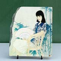 12" Chinese Painting Reproduction on Marble Slab