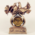 Doule Doves Statue Resin Tabletop Clock