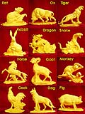 Electroformed Gold 12 Chinese Zodiac Animals Set