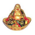 Golden Laughing Buddha on Great Ingot
