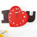 I Love You Heart Shape Decorative Wall Clock