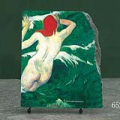 In the Waves ors Ondine by Paul Gauguin Oil Painting Reproduction on Marble Slab