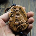 Kwan Yin Rosewood Carving Mystic Knot