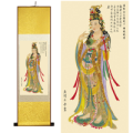 Kwan Yin Thangka Silk Painting