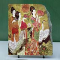 Ladies Chinese Painting Reproduction on Marble Slab