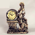 Lady Statue Resin Tabletop Clock