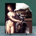 Leda and the Swan by Leonardo da Vinci Oil Painting Reproduction on Marble Slab