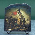 Liberty Leading the People by Eugene Delacroix Oil Painting Reproduction on Slate