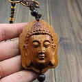 Rulai Buddha Head Rosewood Carving Mystic Knot