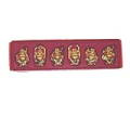 Small Set 6 Pieces Golden Laughing Buddha