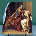 The Oath of the Horatii by Jacques Louis David Oil Painting Reproduction on Marble Slab