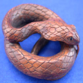 Wood Netsuke Snake