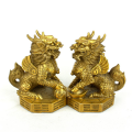 Pair of Brass Piyao on Bagua