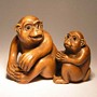 Wooden Netsuke--Monkey