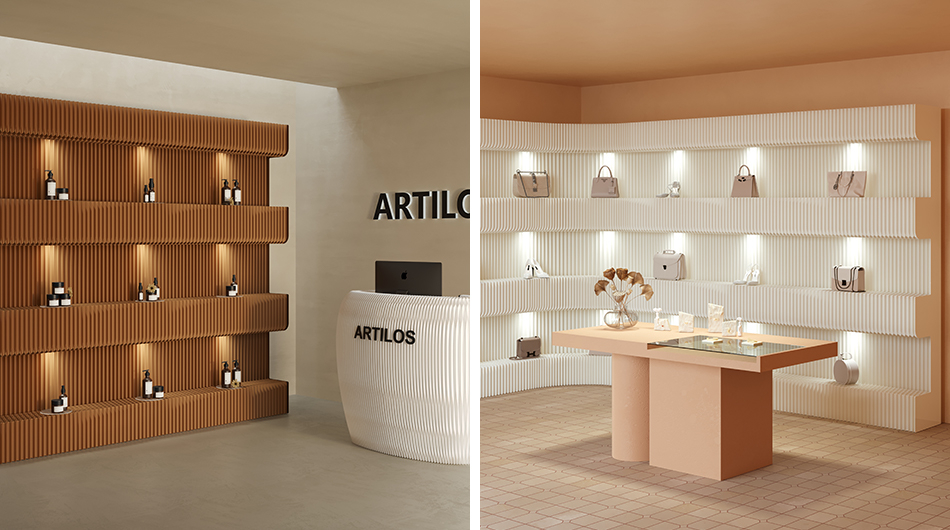 Three Tiers Paper Art Folding Screen SC06